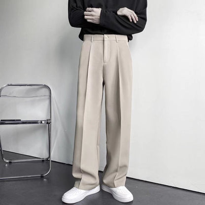 Caleb - Elegante, locker geschnittene, gerade Herrenhose