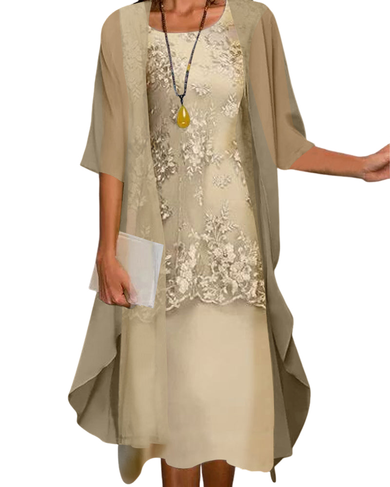 Nevaeh - Elegantes zweiteiliges Chiffonkleid