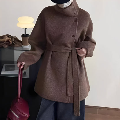 Claudia - Lockere zweireihige Damen-Wolljacke