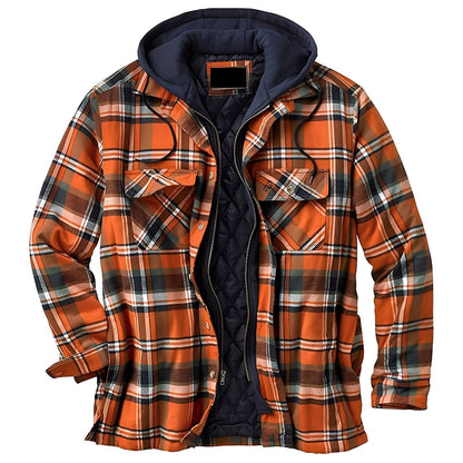 Flynn - Herrenjacke mit Kapuze im traditionellen Karomuster