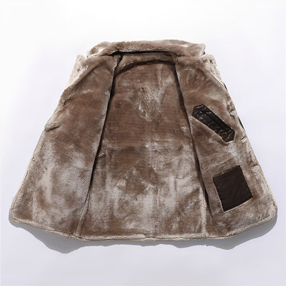 Wilton - Bequemer warmer Herrenplüschmantel