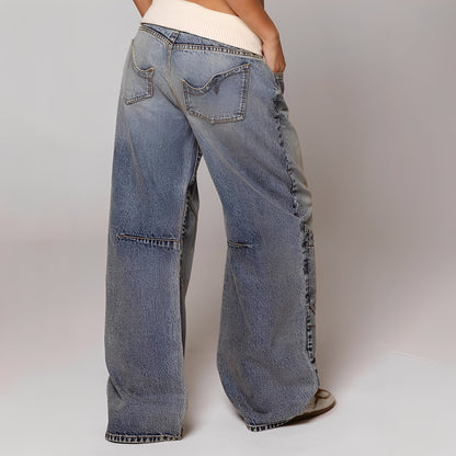 Vanessa - Bequeme gewaschene Baggy-Jeans für Damen