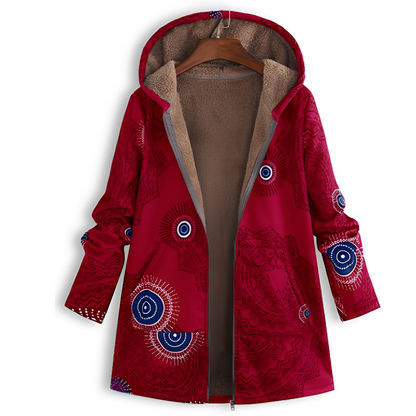 Olyvia - Damenjacke im Retro-Stil mit Muster