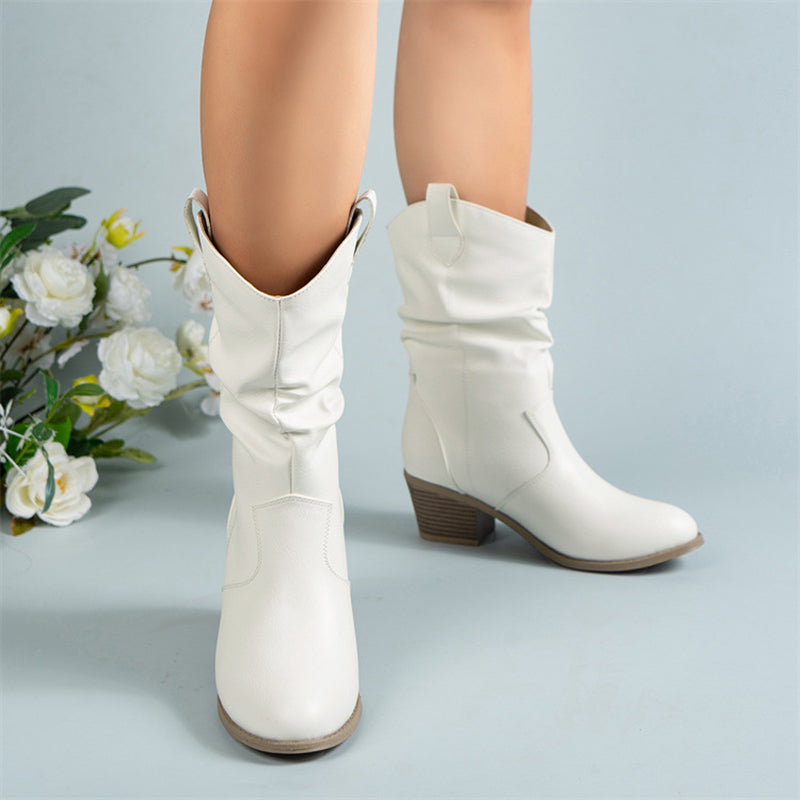 Mirabel - Damenleder-Cowboystiefel im klassischen Stil