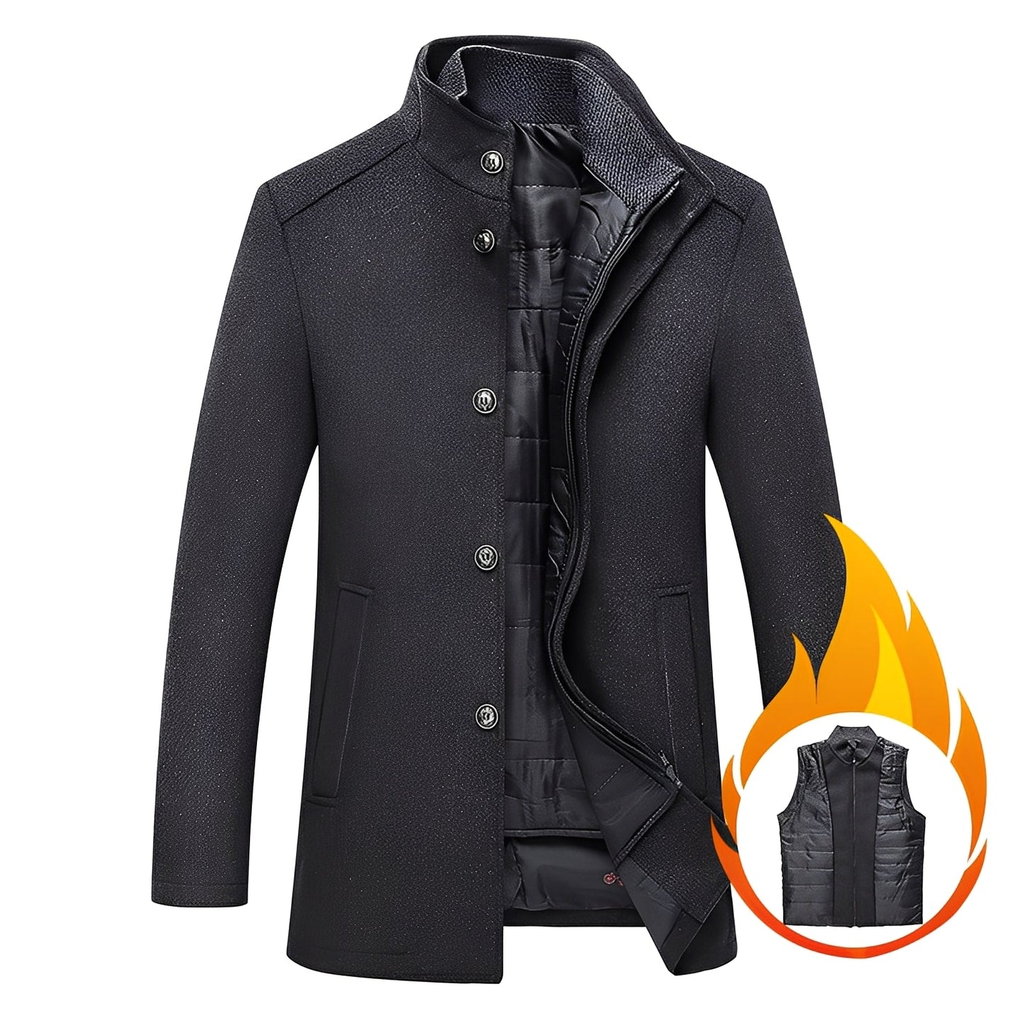 Axton - Stilvolle Herren-Wolljacke mit Weste