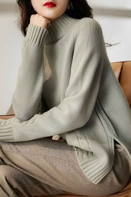 Karolyn - Schlichter, enger Damenstrickpullover