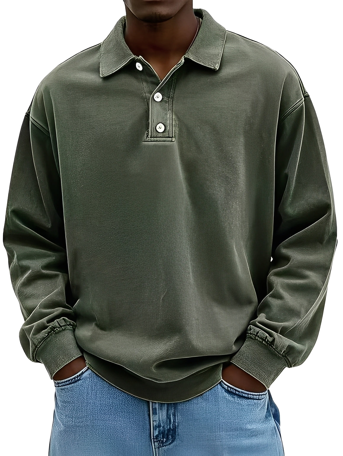 Clayton - Traditionelles Herren-Poloshirt mit langen Ärmeln
