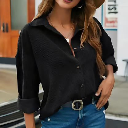 Everly - Lockere, bequeme Cordbluse für Damen