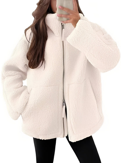 Rowena - Elegante Damen-Wolljacke mit Reißverschluss