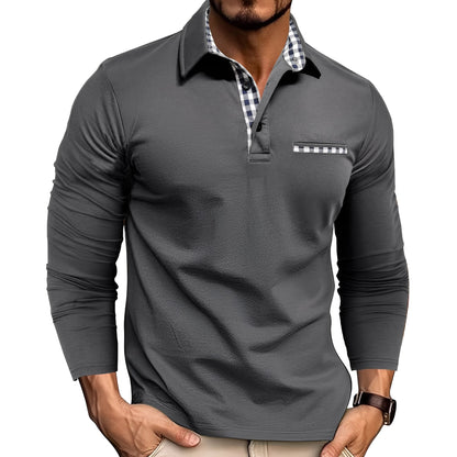Rupert - Lässig Langarm-Poloshirt für Männer