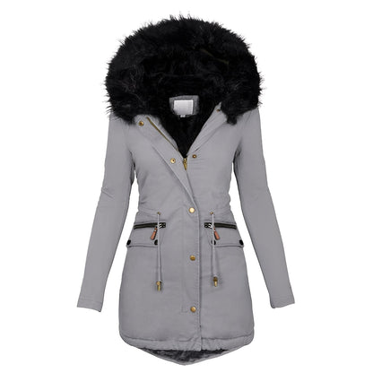Camilla - Elegante, warme Jacke für Frauen mit Fell