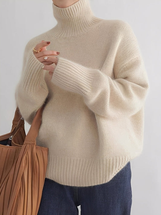 Natalia - Eleganter Damen-Kaschmir-Rollkragenpullover