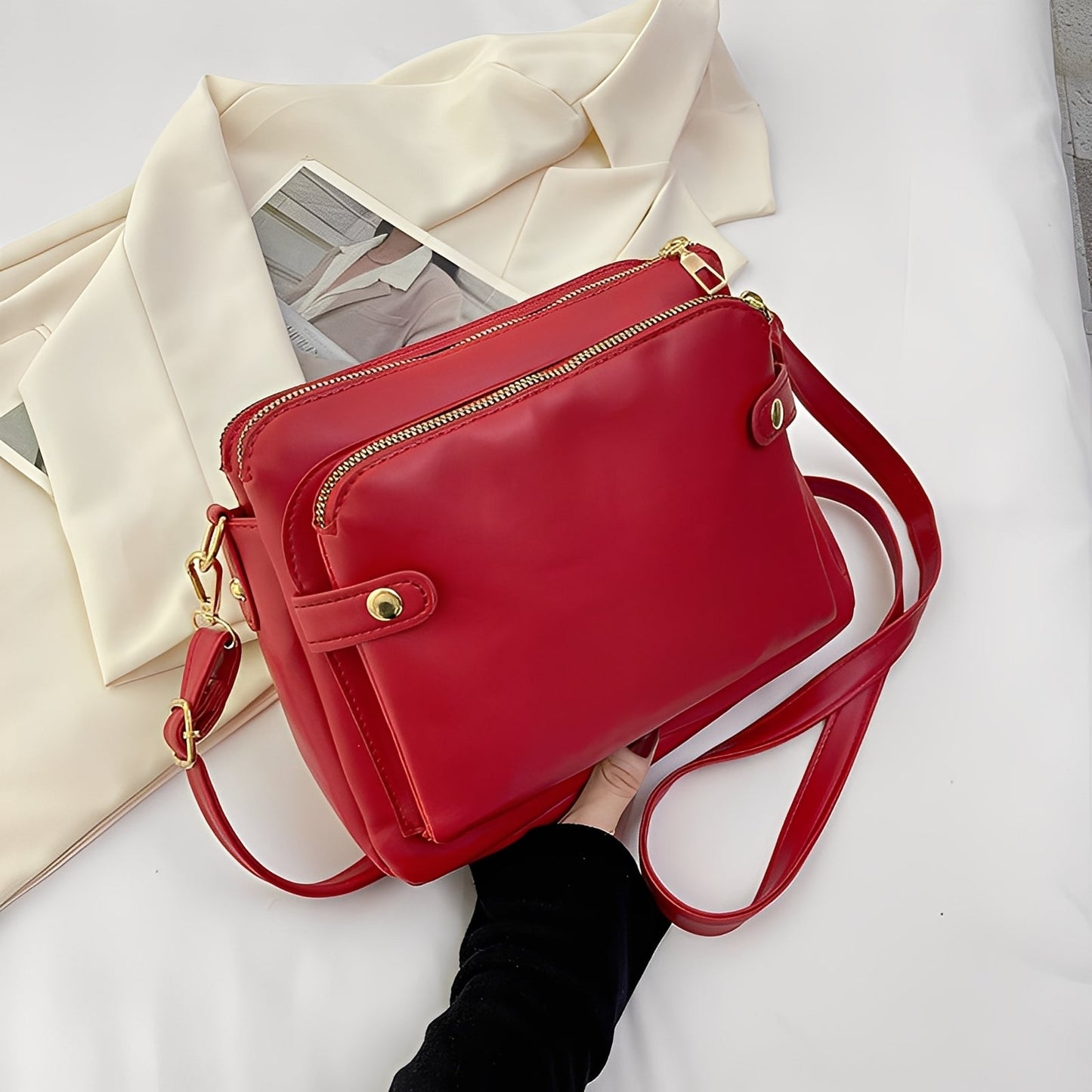 Michaela - Traditionelle Damen-Lederschultertasche