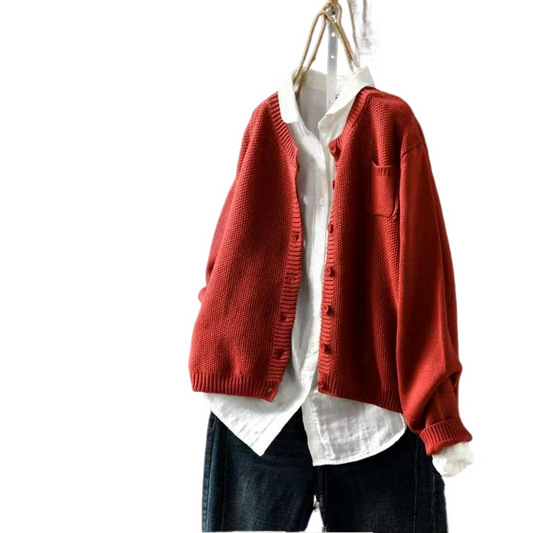 Alice – Zeitlose Strickjacke mit Knopfverschluss