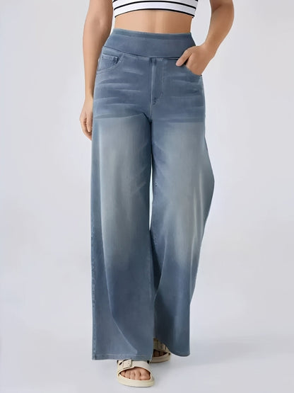 Miley - Damenjeans mit Stretch, hohem Bund und geradem Bein