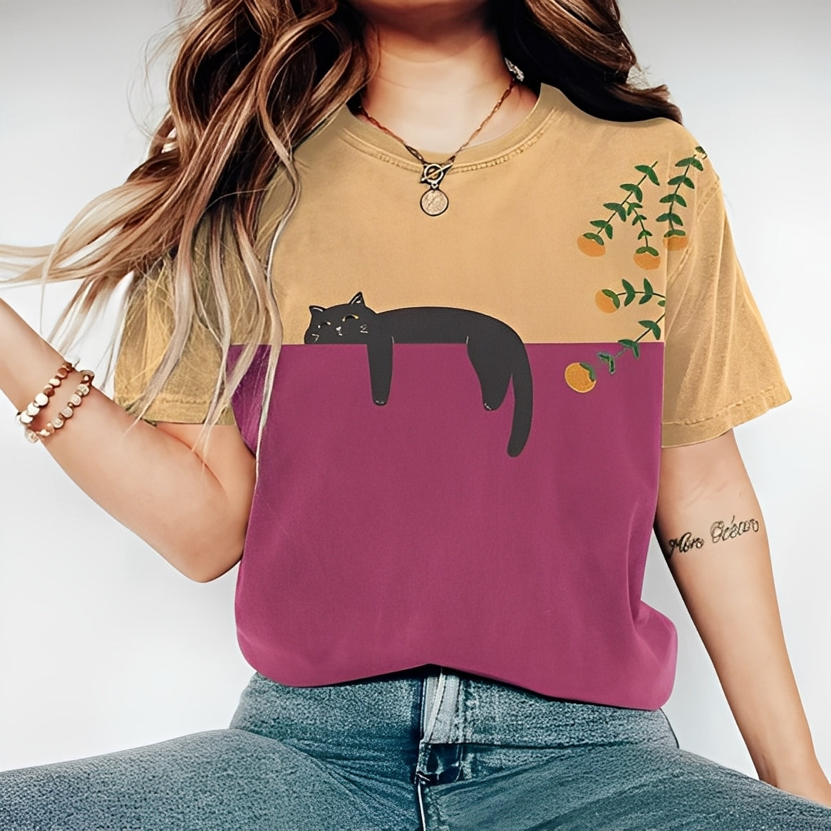 Alvina - Bequemes Damen-T-Shirt mit Motiv