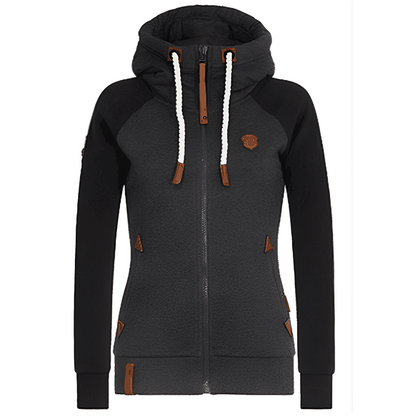 Elinor - Bequemer Damen-Kapuzenpullover mit Reißverschluss