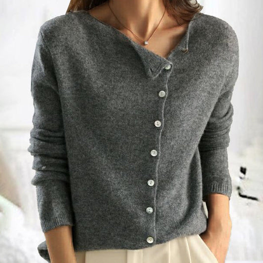 Selma – Rundhals-Cardigan mit Knöpfen