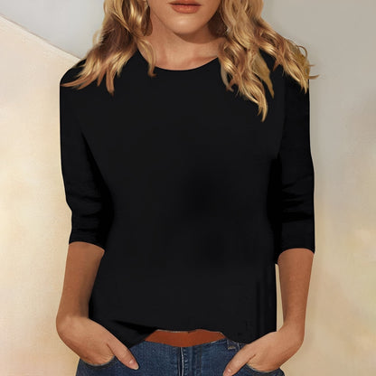 Louisa - Lockeres, einfaches Damen-Langarmshirt