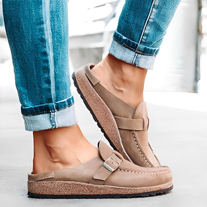Briana - Damen Slip-On-Sandalen mit Riemen und Komfort