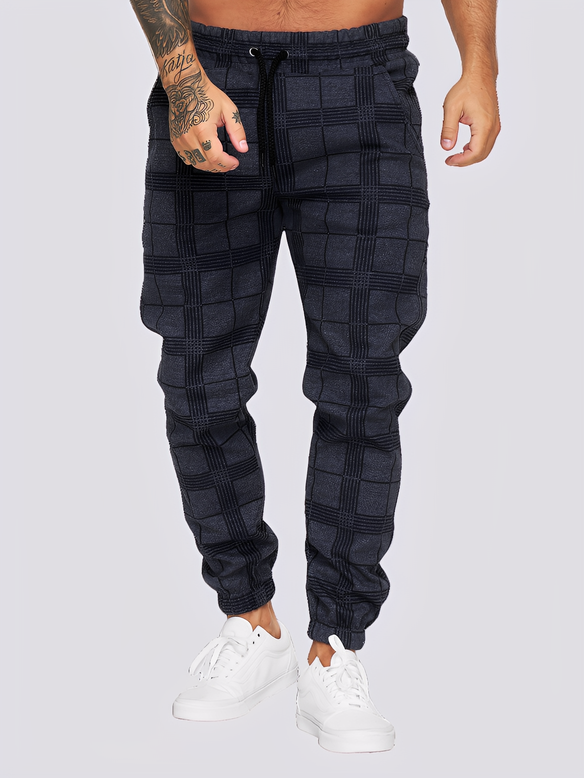 Jaeden - Stylische karierte Herrenhose