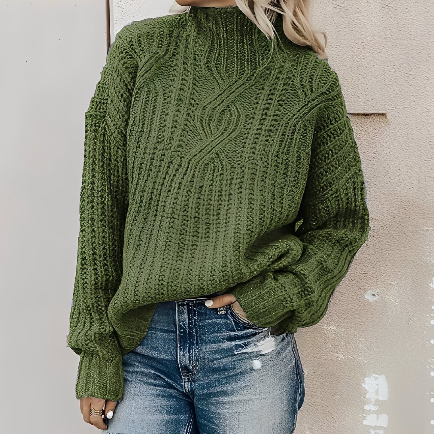 Colleen - Gemütlicher Damenpullover mit hohem Kragen