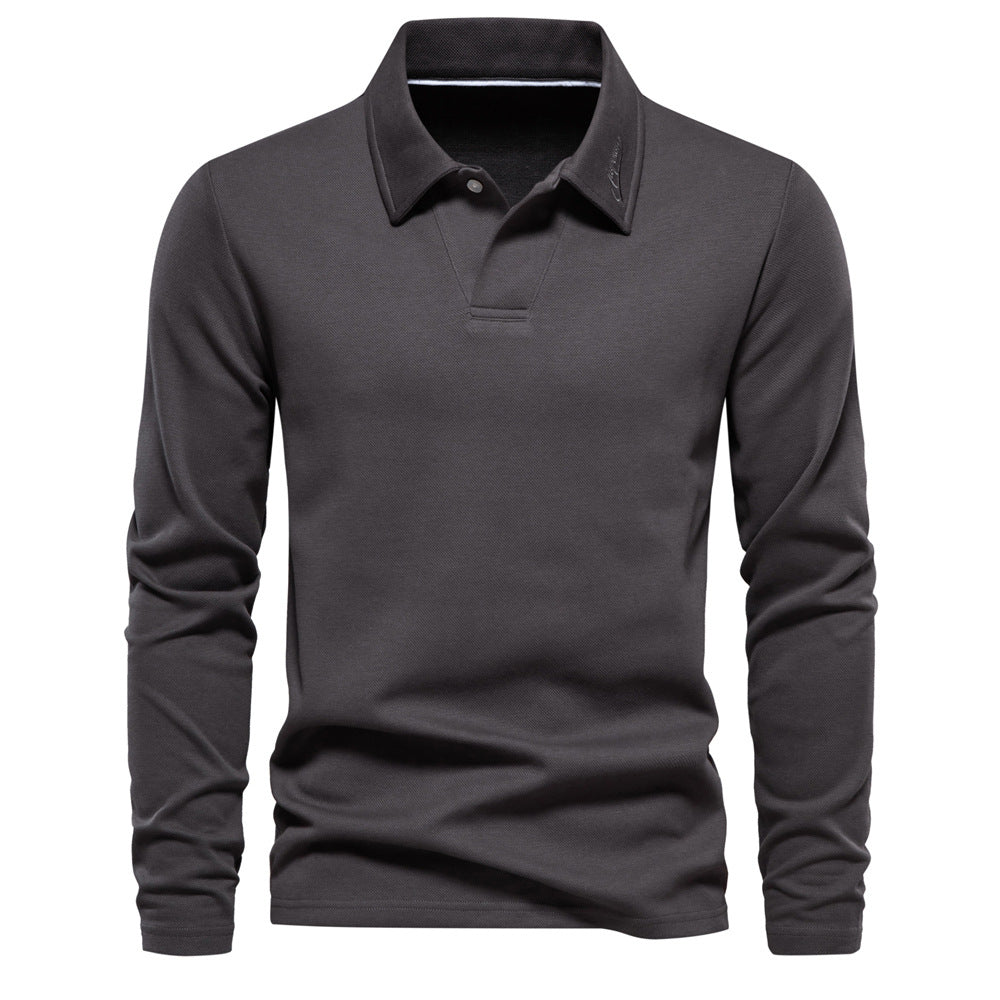 Elvin - Lockeres, klassisches Langarm-Poloshirt für Herren