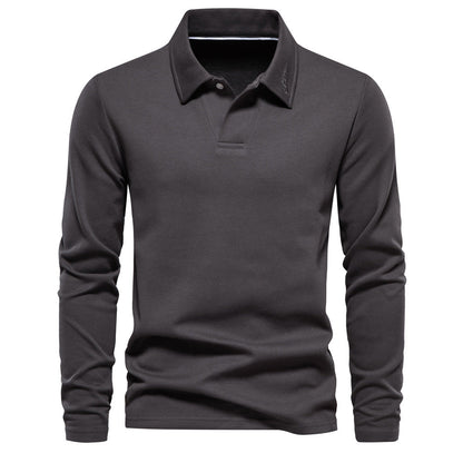 Elvin - Lockeres, klassisches Langarm-Poloshirt für Herren