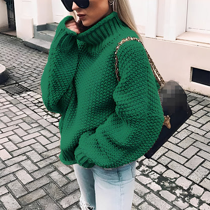 Paulina - Gemütlicher Rollkragenpullover aus dickem Strick für Damen