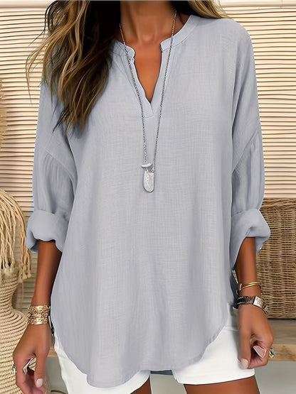 Colleen - Bequeme, locker sitzende Leinenbluse für Damen