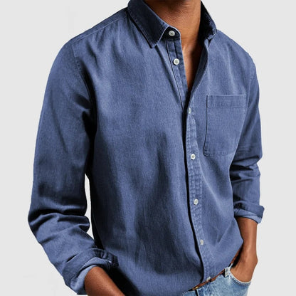 Maxime - Bequemes Jeanshemd Weicher Stoffmix