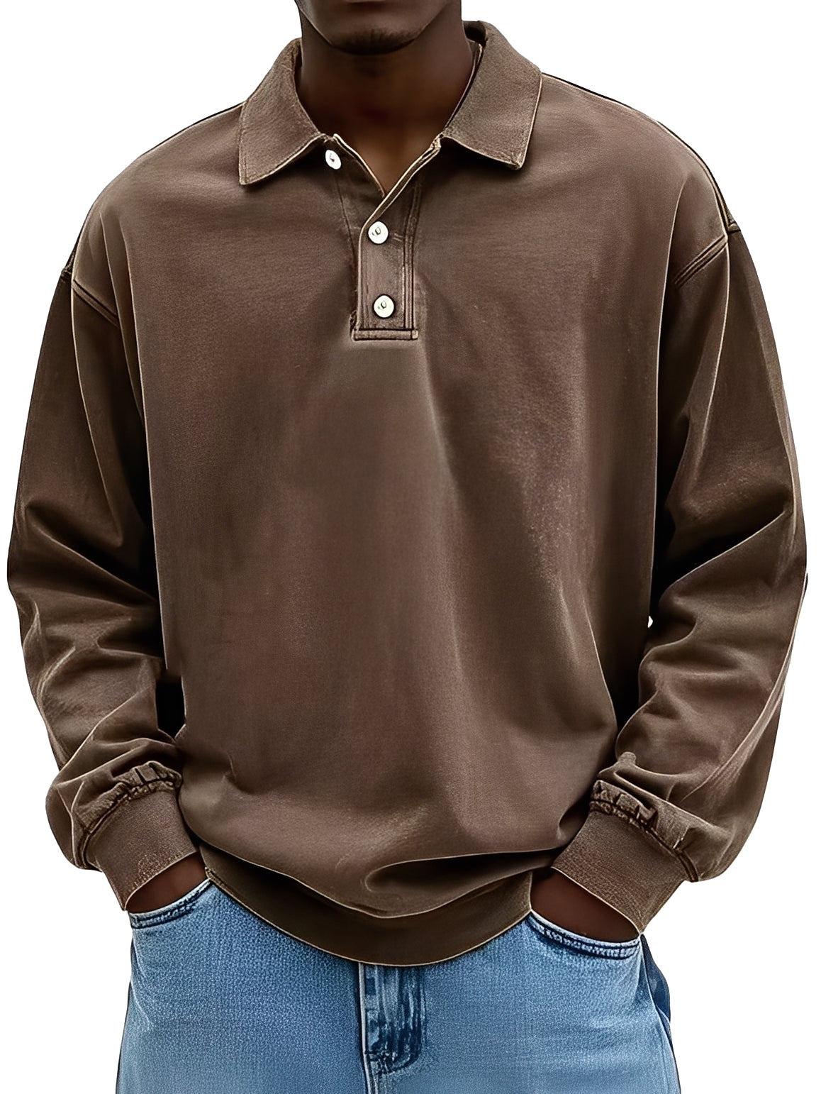 Clayton - Traditionelles Herren-Poloshirt mit langen Ärmeln