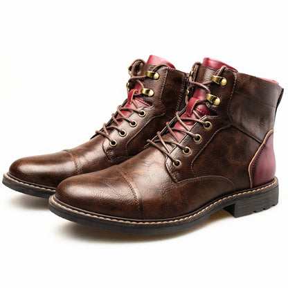 Louis - Herren Vintage-Lederstiefel mit Reißverschluss