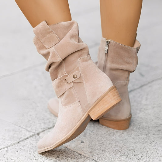 Celestine - Modische kurze Damenstiefel mit runder Kappe