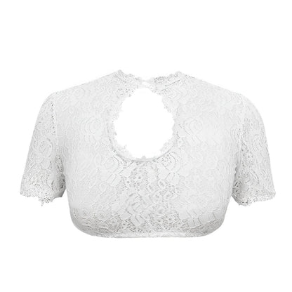 Selby - Damen-Oktoberfest-Bluse mit Spitze