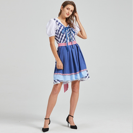 Rowina - Traditionell kariertes Oktoberfest-Dirndl für Frauen