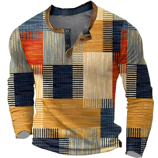 Brennan - Bequemes, bedrucktes Langarmshirt für Herren