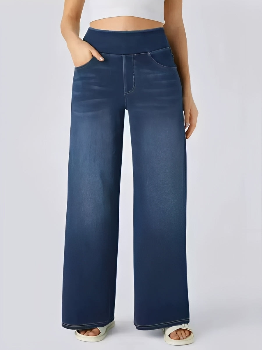 Miley - Damenjeans mit Stretch, hohem Bund und geradem Bein