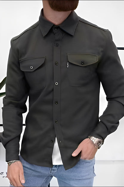 David - Lässiges Hemd für Männer mit Taschen