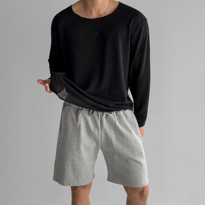 Carter - Bequemes Langarm-Strickshirt für Männer