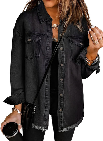 Deborah - Damen-Jeansjacke aus leichtem, gewaschenem Stoff