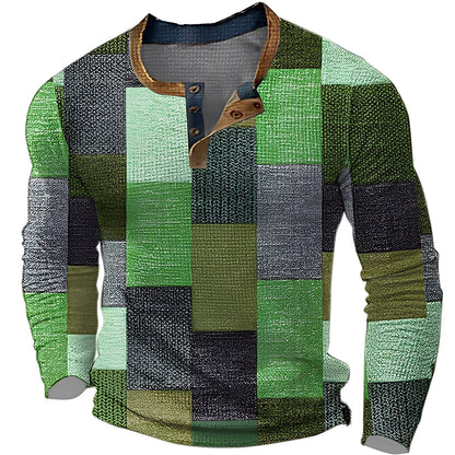 Brennan - Bequemes, bedrucktes Langarmshirt für Herren