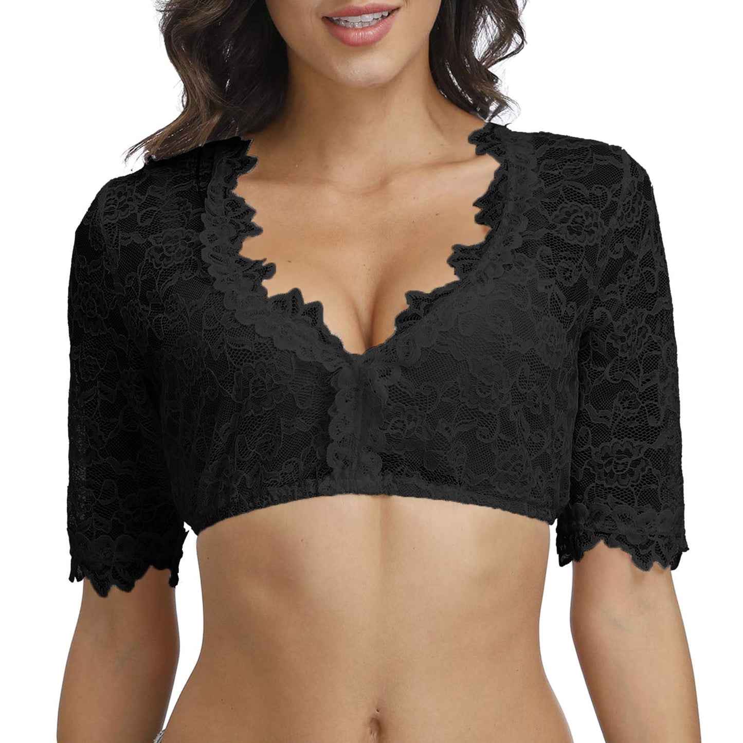 Geraldine - Stilvolle Oktoberfest-Dirndlbluse aus Spitze für Damen