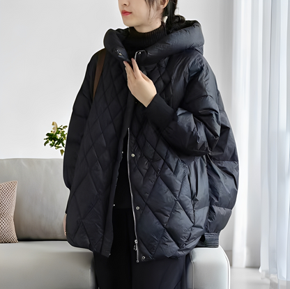 Abigail - Warmer Wintermantel für Damen mit Daunen und Reißverschluss