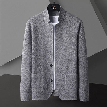 Elsdon - Modische, leichte Herrenstrickjacke mit Taschen
