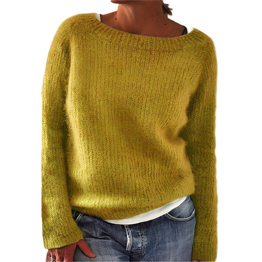 Angelia - Bequemer, warmer Damenpullover aus weichem Strick