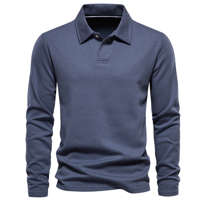 Elvin - Lockeres, klassisches Langarm-Poloshirt für Herren