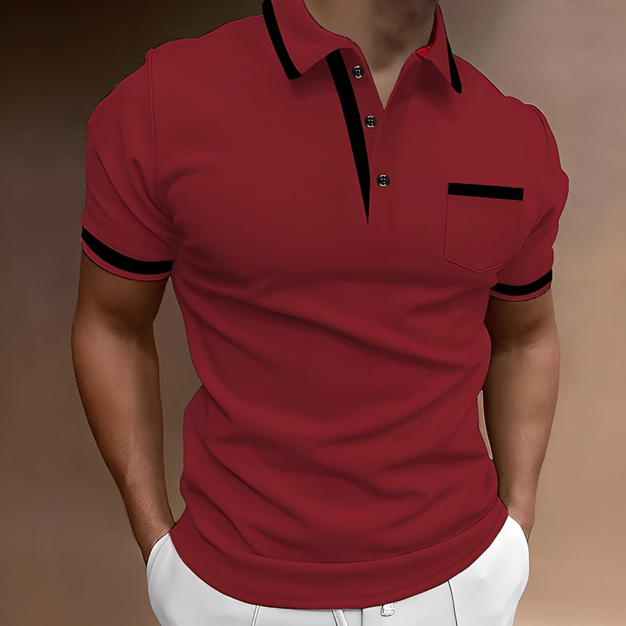 Alijah - Elegantes, schmales Herren-Poloshirt