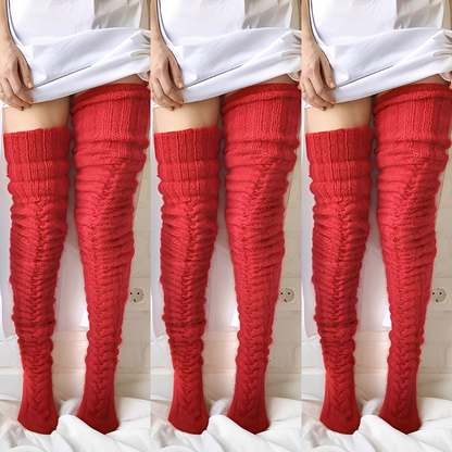Hailee - Weiche, gestrickte Overknee-Socken für Damen