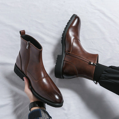 Kennith - Bequeme und elegante Chelsea-Lederstiefel für Herren